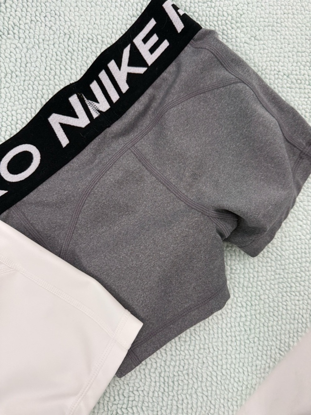 Nike Pro Short Set — White & Charcoal Gray - Picture 3 of 5